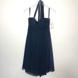 Bill Levkoff Cocktail Bridesmaid Halter Sweetheart